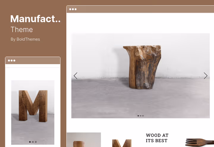 Тема Manufactura, ремесленный магазин и портфолио на WooCommerce