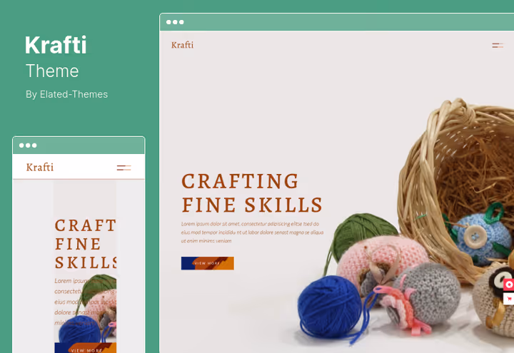 Тема Krafti, WooCommerce-магазин рукоделия и искусства с 12 демо