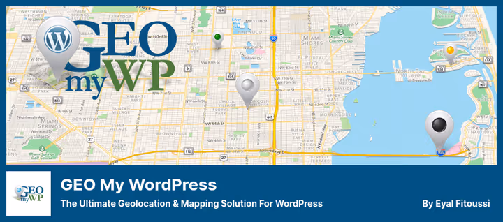Kaart geomärgetega GEO my WordPress pluginis