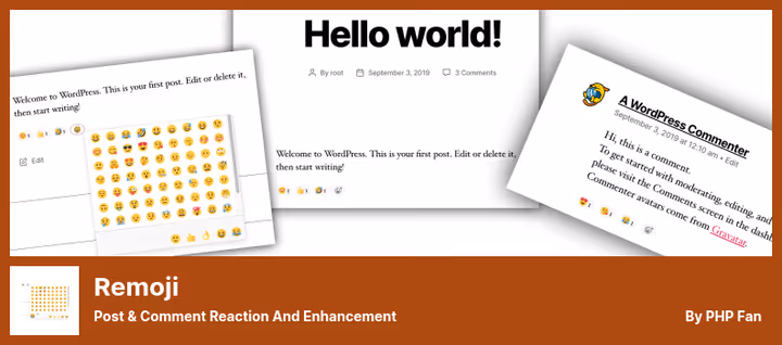 Remoji pluginaseaded WordPressi administraatoris