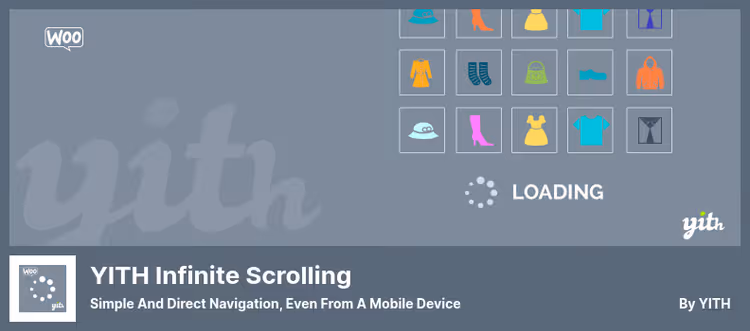 YITH Infinite Scrolling settings page with scroll mode selection