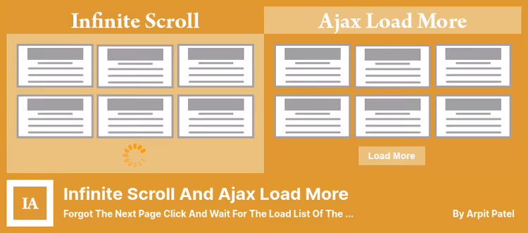 Infinite Scroll and Ajax Load More preview on blog page