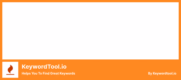 Keyword selection results in KeywordTool.io with domain filtering
