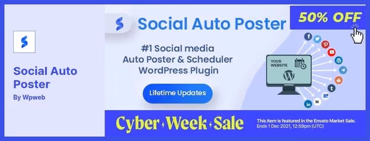 Интерфейс настройки автопостинга Social Auto Poster