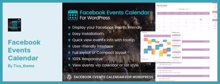 Календарь событий Facebook на сайте WordPress