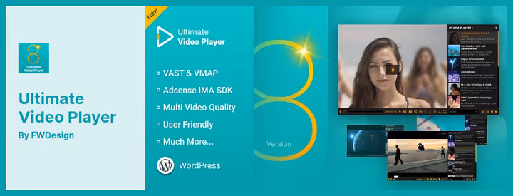 Ultimate Video Player, интерфейс плеера с рекламной системой