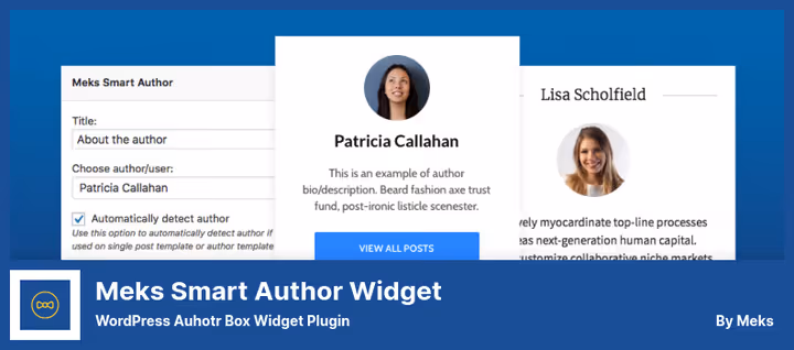 Плагін Meks Smart Author Widget у сайдбарі WordPress