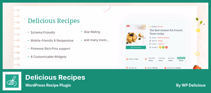 Delicious Recipes retseptide haldamise armatuurlaud
