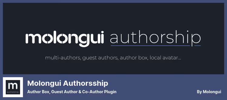 Molongui Authorship innstillinger for forfatterboks i WordPress-administrasjon