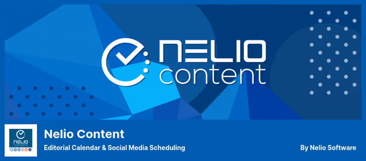 Nelio Content editorial calendar with social media posting