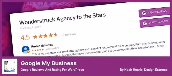Google My Businessi arvustuste lisamoodul WordPressile