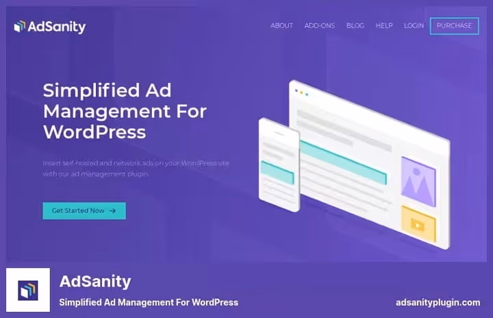 Панель керування банерами плагіна AdSanity у WordPress