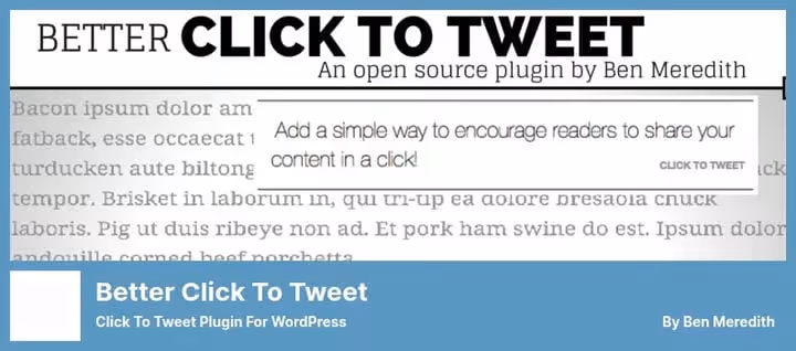 Better Click to Share quote block with share button for X