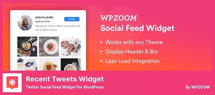 Recent Tweets Widget latest tweets widget in sidebar
