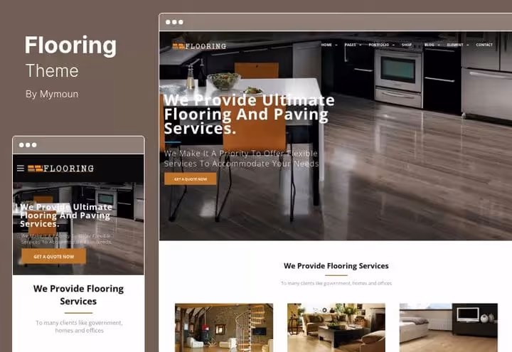 Демо теми Flooring для мощення та укладання плитки