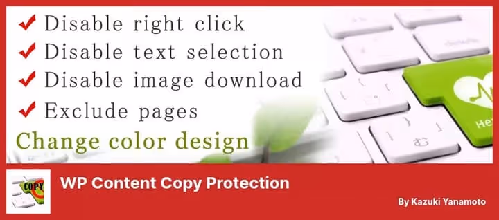 WP Content Copy Protection with Color Design pistikprogrammi seaded