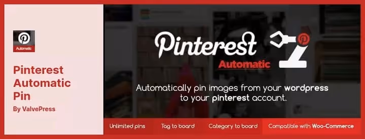 Interface de pin automático do Pinterest Automatic Pin