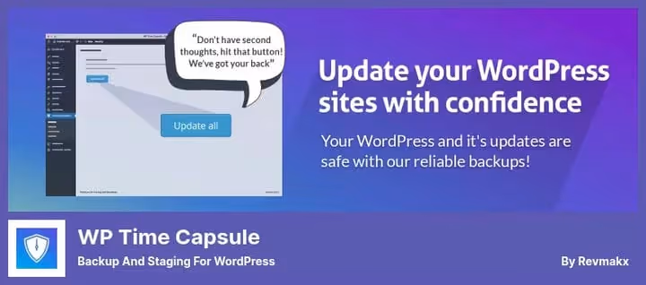 Monitorização de backup incremental do WP Time Capsule