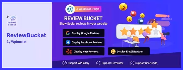 ReviewBucket plugin for displaying reviews from different platforms