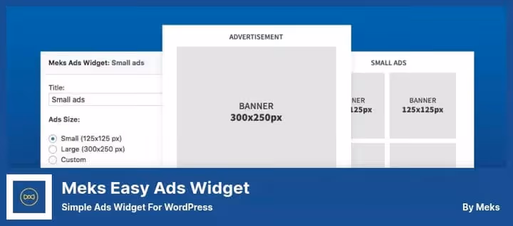 Meks Easy Ads widget settings in WordPress