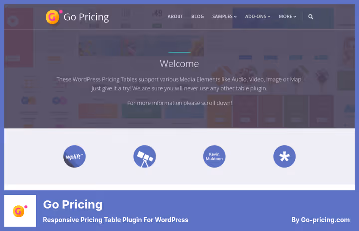 Go Pricing hinnakirja mallid WordPressis