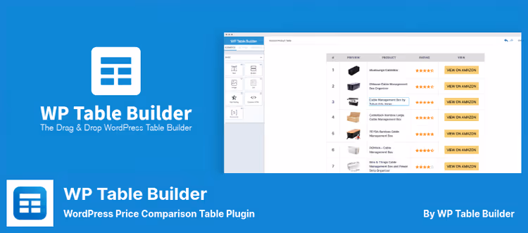 WP Table Builder lohista-ja-kukuta redaktor WordPressile