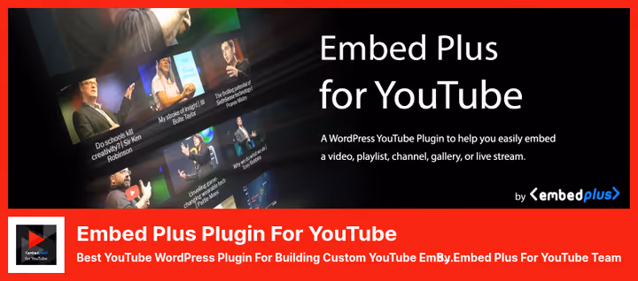 Detaljerte YouTube-spillerinnstillinger gjennom Embed Plus
