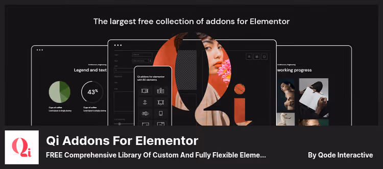 Qi Addons for Elementor plugin bloktsitaadi vidin