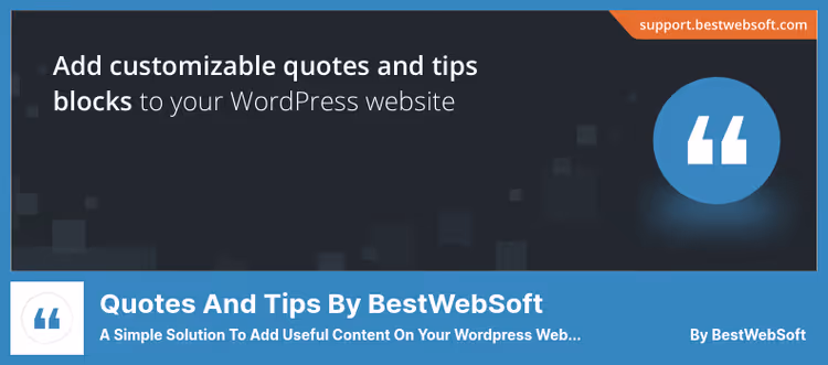 BestWebSoft plugin Quotes and Tips seaded