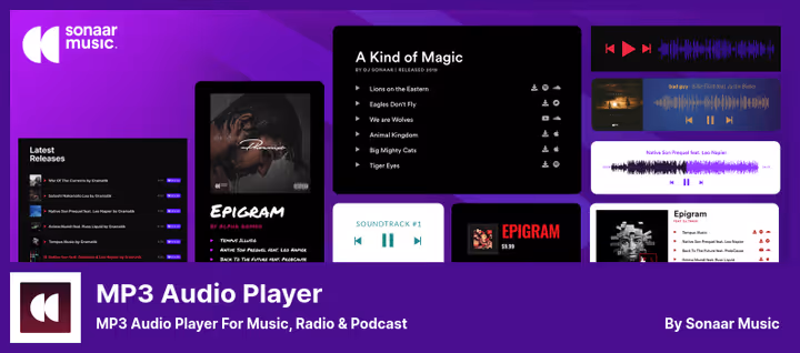 Sonaar MP3-lydspiller for musikk og podkaster i WordPress