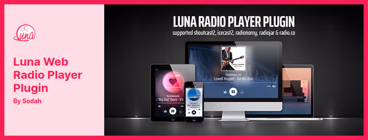 Luna HTML5-radiospiller for WordPress-nettsteder