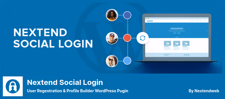 Botões do Nextend Social Login numa página de login do WordPress