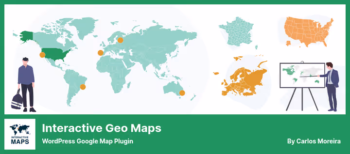 Vektorkart over regioner i MapGeo Interactive Geo Maps-utvidelsen