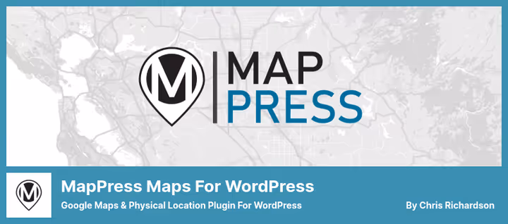 MapPress kartredigering med markør- og innstillingspanel i WordPress