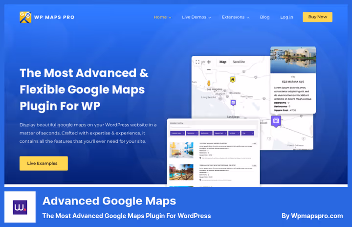 Butikksøker med filtrering og markører i WP Maps PRO for WordPress