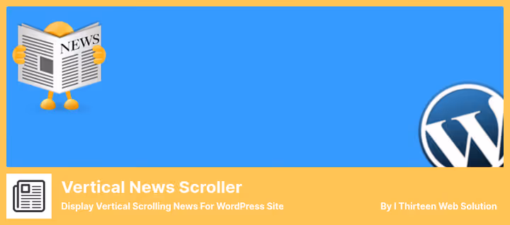 Vertical News Scroller plugin med vertikal nyhetsrulling i sidepanelet