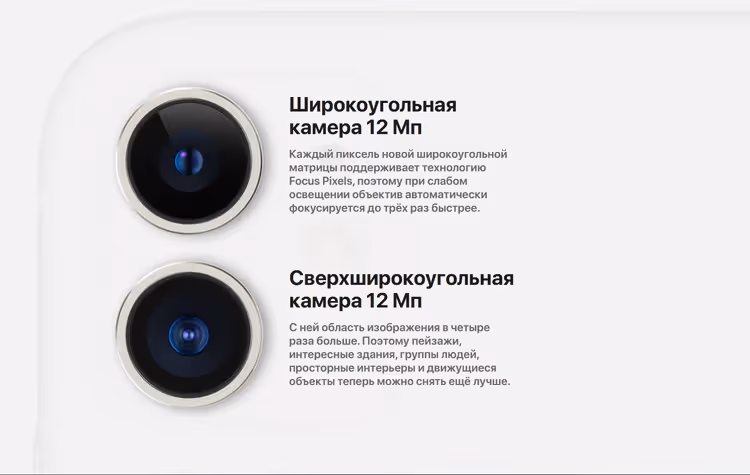 iPhone 11 med dubbla kameror på ett bord