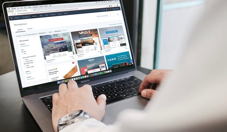 person using MacBook Pro