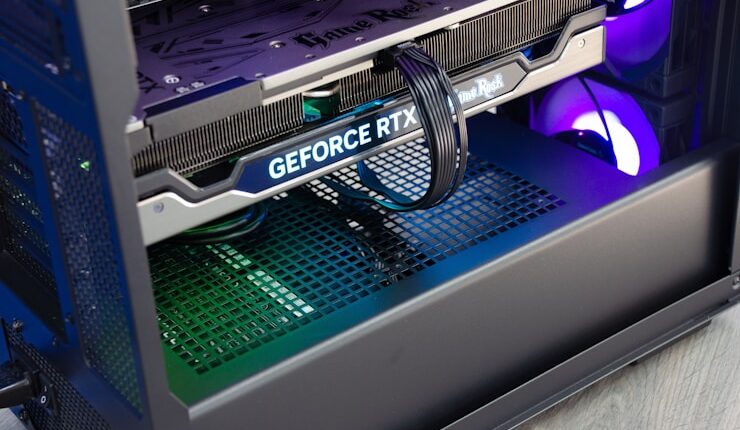 a close up of the front of a computer