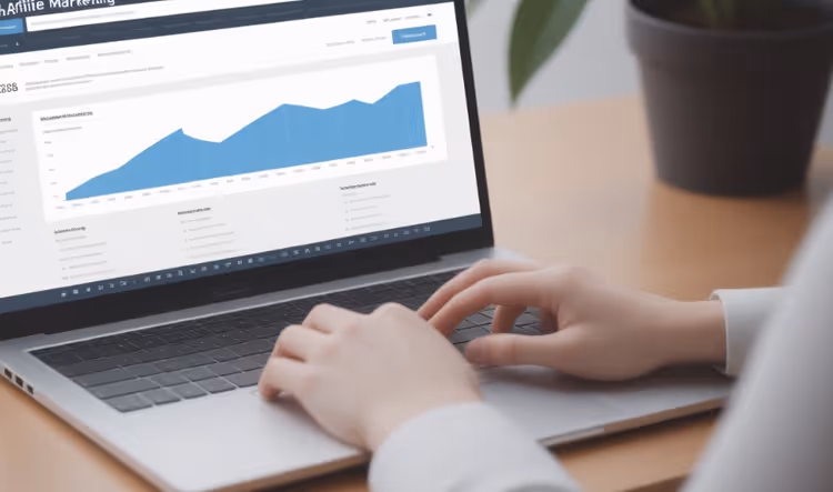 Dashboard programu partnerskiego ze statystykami przejść