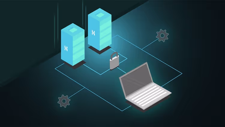 serverrack med NVMe-enheter i ett datacenter