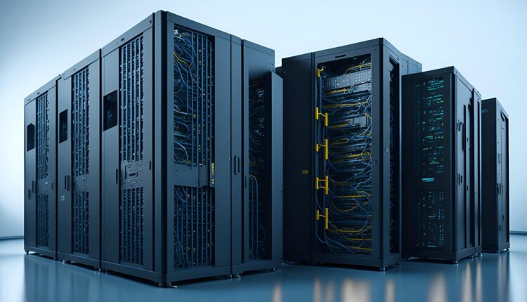 ai generated, data centre, computer, server, rack, technology, digital, processor, server, server, server, server, server