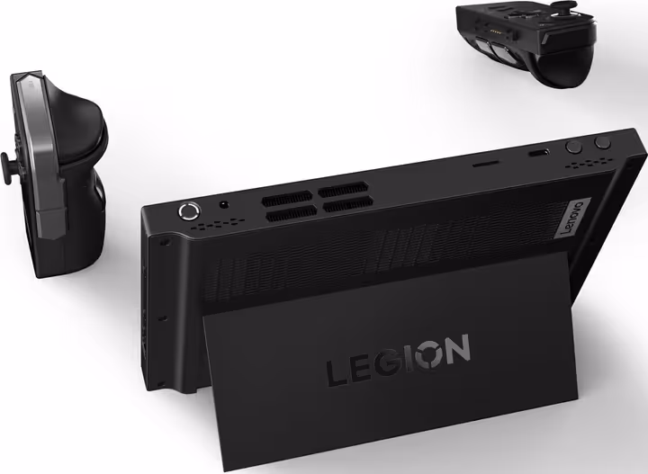 Lenovo Legion Go с отсоединёнными контроллерами на столе