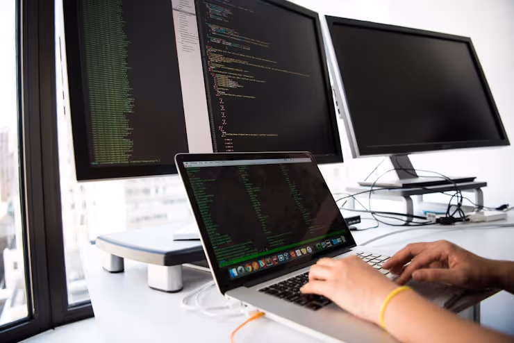 working on a laptop with server settings