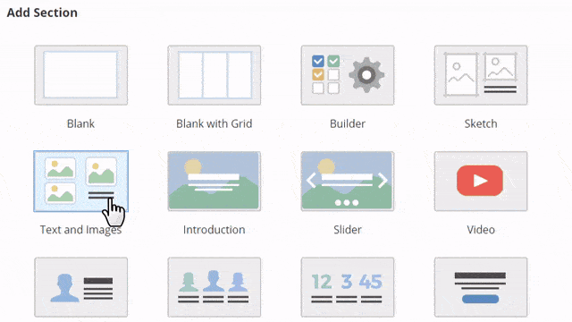 📸📸Realistic photo, scrolling through a library of pre-designed website blocks in Nicepage, variety of layouts displayed📸📸 Выбор готовых блоков