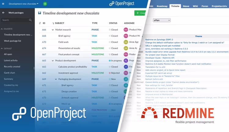 Redmine Aufgabenverfolgung und Projekt-Dashboard